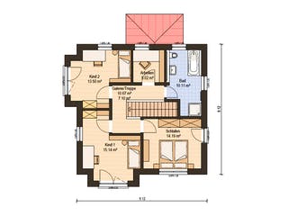 Fertighaus Haas O 129 A von Haas Fertigbau Schlüsselfertig ab 457000€, Stadtvilla Grundriss 2