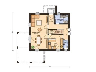 Fertighaus Haas O 141 B von Haas Fertigbau Schlüsselfertig ab 389000€, Cubushaus Grundriss 1