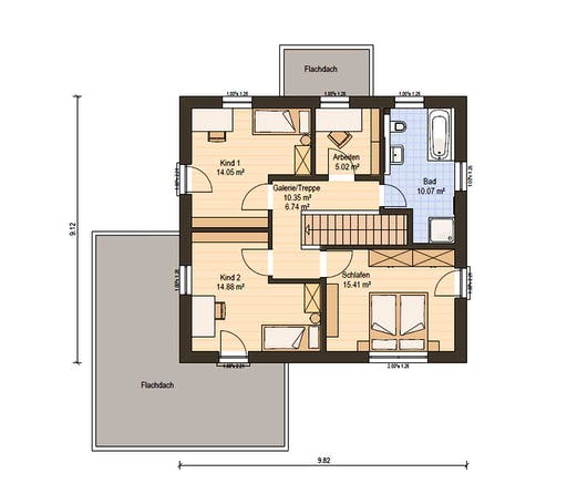 Fertighaus Haas O 141 B von Haas Haus Schlüsselfertig ab 389000€, Cubushaus Grundriss 2