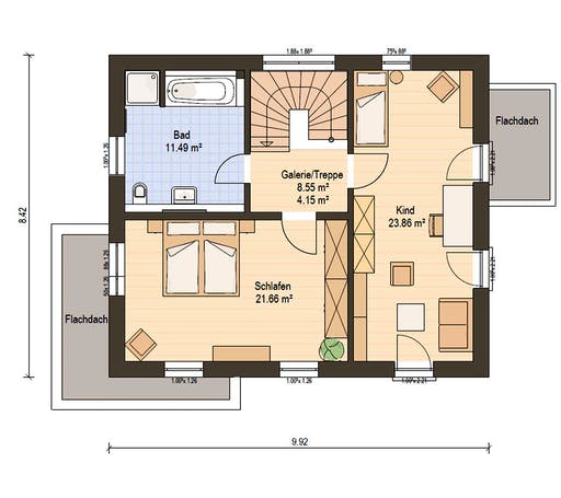Fertighaus Haas S 130 D von Haas Haus Schlüsselfertig ab 464000€, Cubushaus Grundriss 2