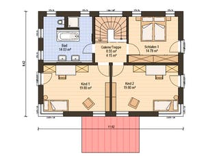 Fertighaus Haas S 154 A von Haas Fertigbau Schlüsselfertig ab 496000€, Stadtvilla Grundriss 2