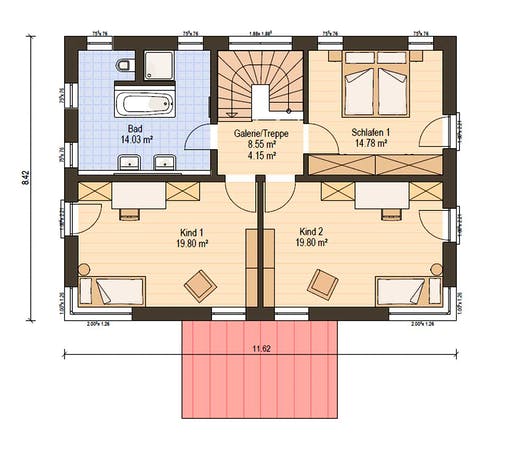 Fertighaus Haas S 154 A von Haas Haus Schlüsselfertig ab 496000€, Stadtvilla Grundriss 2