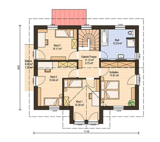 Fertighaus Haas S 165 A von Haas Haus Schlüsselfertig ab 397000€, Satteldach-Klassiker Grundriss 2