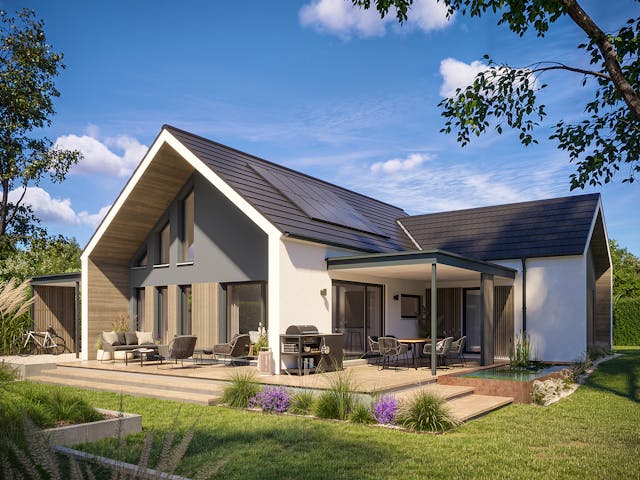 Fertighaus Haas Vivo 103 von Haas Fertigbau, Bungalow Außenansicht 1