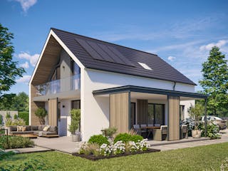 Fertighaus Haas Vivo 130 von Haas Fertigbau, Satteldach-Klassiker Außenansicht 2