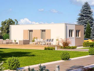 Fertighaus Haas FH 60 von Haas Fertigbau Schlüsselfertig ab 206000€, Bungalow Außenansicht 1