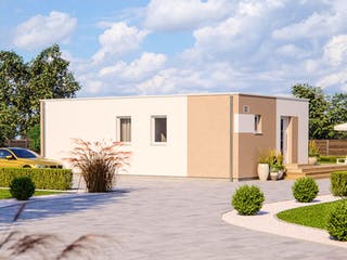 Fertighaus Haas FH 60 von Haas Fertigbau Schlüsselfertig ab 206000€, Bungalow Außenansicht 2