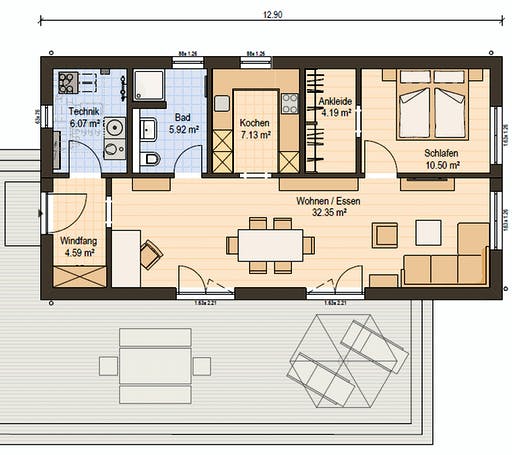 Haas FH 75 A Floorplan 1