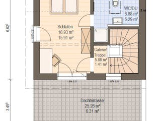 Fertighaus Haas D 112 A von Haas Fertigbau - Mehrfamilienhäuser Schlüsselfertig ab 362000€, Pultdachhaus Grundriss 3