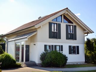 Fertighaus Haas MH Falkenberg 160 von Haas Fertigbau Schlüsselfertig ab 337000€, Satteldach-Klassiker Außenansicht 2