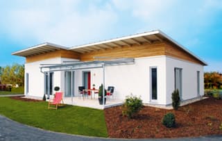 Fertighaus Haas MH Falkenberg B 120 von Haas Fertigbau Schlüsselfertig ab 322000€, Bungalow Außenansicht 1