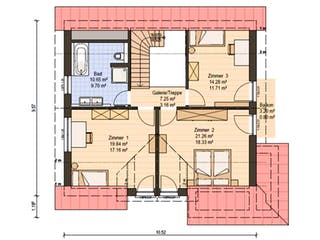 Fertighaus Haas MH Poing G 154 von Haas Fertigbau Schlüsselfertig ab 317000€, Satteldach-Klassiker Grundriss 2