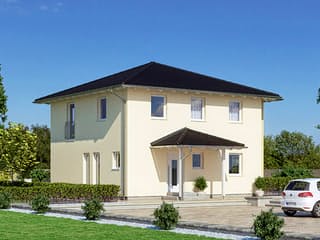 Fertighaus Haas O 129 A von Haas Fertigbau Schlüsselfertig ab 457000€, Stadtvilla Außenansicht 1