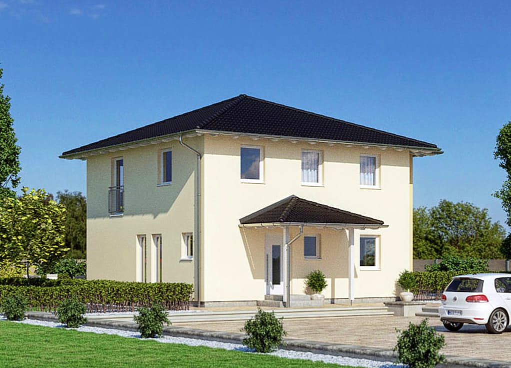 Fertighaus Haas O 129 A (inactive) von Haas-Fertigbau Schlüsselfertig ab 457000€, Stadtvilla Außenansicht 1