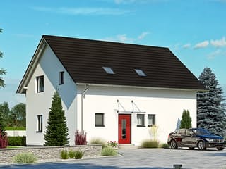 Fertighaus Haas O 140 A von Haas Fertigbau Schlüsselfertig ab 281000€, Satteldach-Klassiker Außenansicht 2
