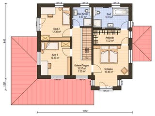 Fertighaus Haas O 140 B von Haas Fertigbau Schlüsselfertig ab 297000€, Stadtvilla Grundriss 2