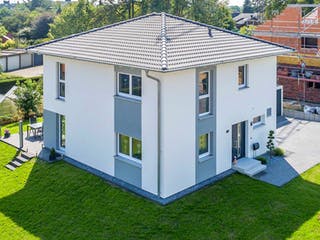 Fertighaus Haas O 141 C von Haas Fertigbau Schlüsselfertig ab 287000€, Stadtvilla Außenansicht 3