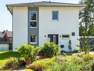 Fertighaus Haas O 141 C von Haas Fertigbau Schlüsselfertig ab 287000€, Stadtvilla Außenansicht 4