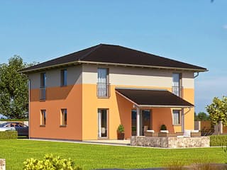 Fertighaus Haas O 155 B von Haas Fertigbau Schlüsselfertig ab 310000€, Stadtvilla Außenansicht 2