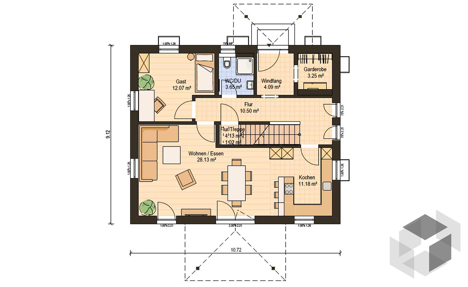 Einfamilienhaus Haas O 155 B Von Haas Fertigbau | Fertighaus.at