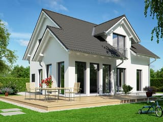 Fertighaus Haas S 130 A von Haas Fertigbau Schlüsselfertig ab 252000€, Satteldach-Klassiker Außenansicht 1