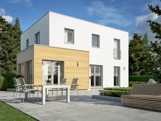 Fertighaus Haas S 130 D von Haas Fertigbau Schlüsselfertig ab 464000€, Cubushaus Außenansicht 1