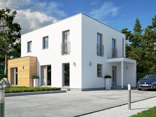 Fertighaus Haas S 130 D von Haas Fertigbau Schlüsselfertig ab 464000€, Cubushaus Außenansicht 2