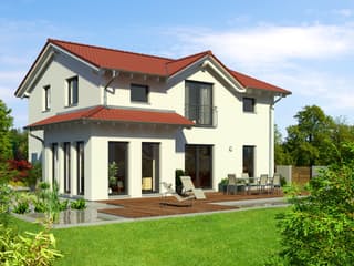 Fertighaus Haas S 140 C von Haas Fertigbau Schlüsselfertig ab 276000€, Satteldach-Klassiker Außenansicht 1