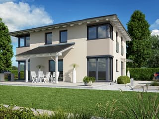 Fertighaus Haas S 154 A von Haas Fertigbau Schlüsselfertig ab 496000€, Stadtvilla Außenansicht 2