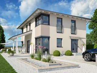 Fertighaus Haas S 154 A von Haas Fertigbau Schlüsselfertig ab 496000€, Stadtvilla Außenansicht 1
