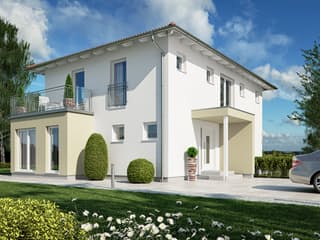 Fertighaus Haas S 154 B von Haas Fertigbau Schlüsselfertig ab 319000€, Stadtvilla Außenansicht 2