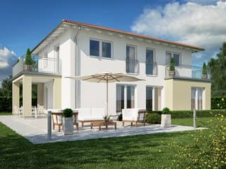 Fertighaus Haas S 154 B von Haas Fertigbau Schlüsselfertig ab 319000€, Stadtvilla Außenansicht 1