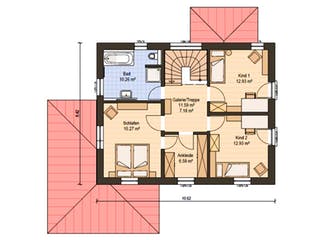 Fertighaus Haas S 140 B von Haas Fertigbau Schlüsselfertig ab 289000€, Stadtvilla Grundriss 2