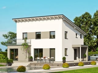 Fertighaus Haas S 141 A von Haas Fertigbau Schlüsselfertig ab 288000€, Pultdachhaus Außenansicht 1