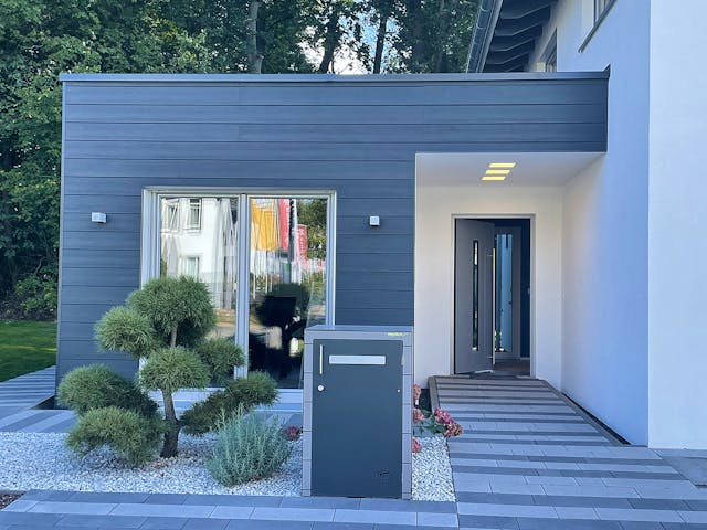 Fertighaus Haas MH Bad Vilbel J 142 von Haas Fertigbau Ausbauhaus ab 215000€, Satteldach-Klassiker Außenansicht 3