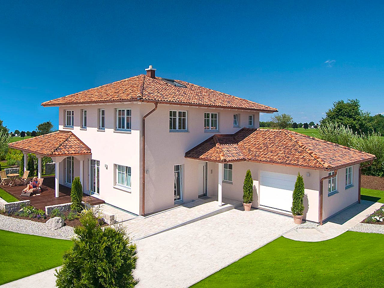 Fertighaus Haas MH Poing 187 von Haas Fertigbau Ausbauhaus ab 306000€, Stadtvilla Außenansicht 1