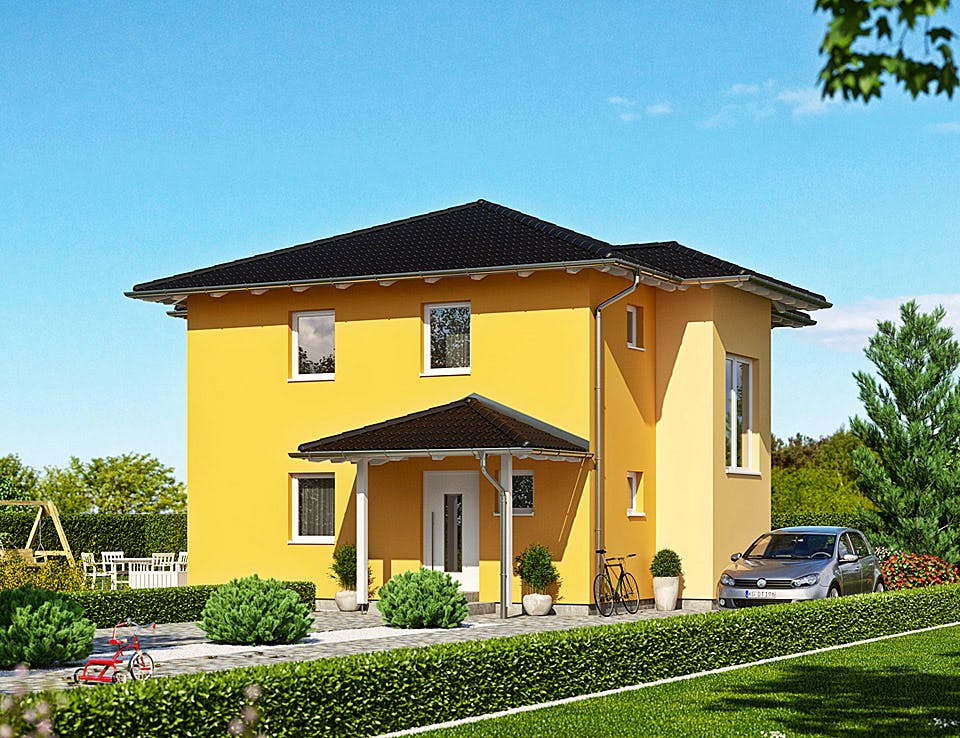 Fertighaus Haas S 122 A von Haas-Fertigbau Ausbauhaus ab 206000€, Stadtvilla Außenansicht 1