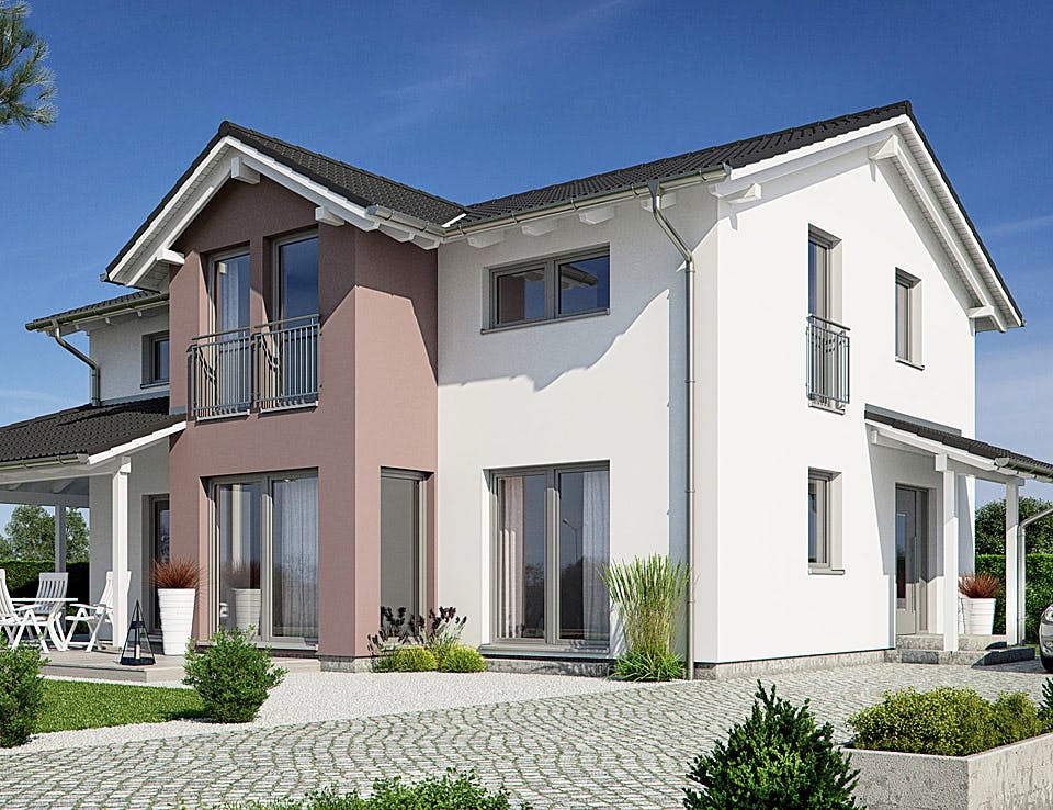 Fertighaus Haas S 154 C von Haas-Fertigbau Ausbauhaus ab 239000€, Satteldach-Klassiker Außenansicht 2