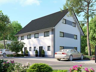 Massivhaus Habilis von AUREA Massivhaus, Satteldach-Klassiker Außenansicht 1