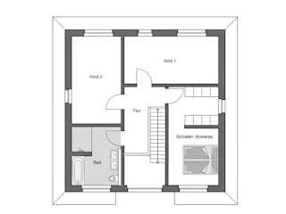 Massivhaus Aventus 162 von HANNOVER HAUS Schlüsselfertig ab 388900€, Stadtvilla Grundriss 2