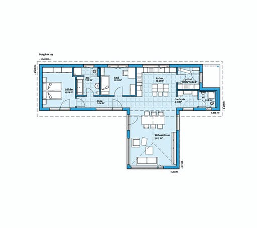 Hanse - Bungalow 104 Floorplan 1
