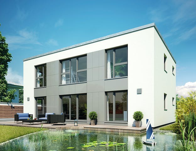 Fertighaus Bungalow 131 von Hanse Haus Schlüsselfertig ab 372825€, Bungalow Außenansicht 1