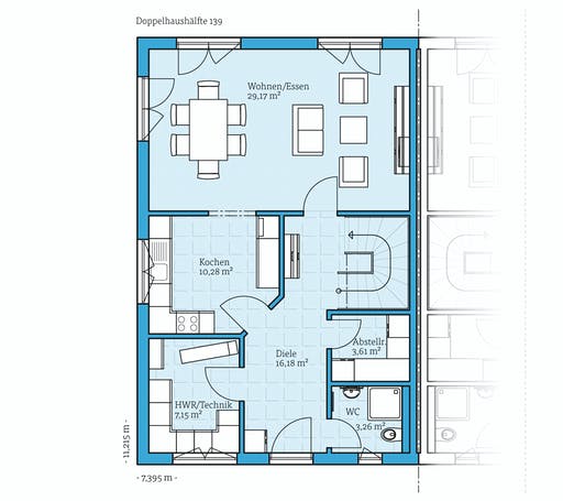 Hanse - Doppelhaus 139 Floorplan 1