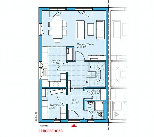 Hanse - Doppelhaus 35-176 Floorplan 1