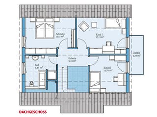Fertighaus Variant 162 von Hanse Haus, Satteldach-Klassiker Grundriss 2
