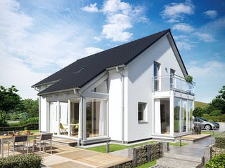 Fertighaus Variant 35-162 von Hanse Haus, Satteldach-Klassiker Außenansicht 1