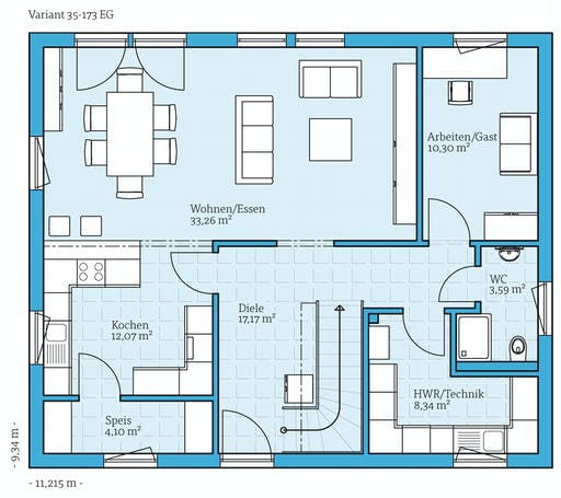 Hanse - Variant 35-173 Floorplan 1
