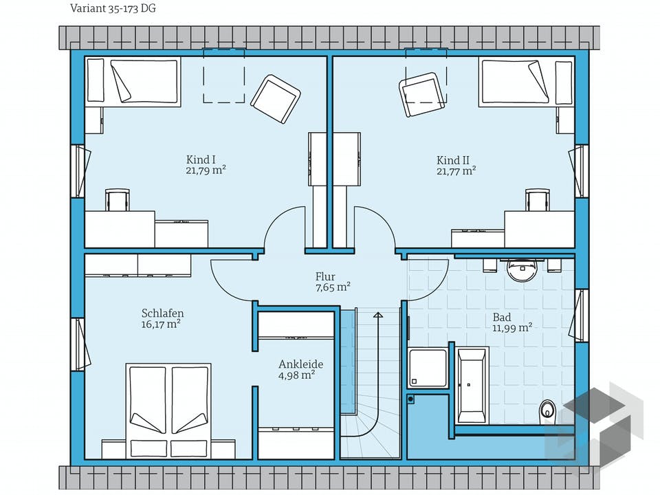 Variant 35-173 von Hanse Haus Grundriss