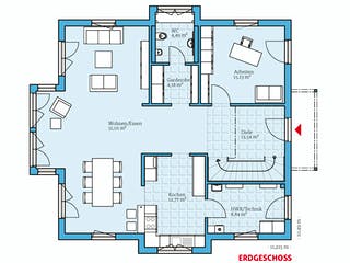 Fertighaus Villa 207 von Hanse Haus Schlüsselfertig ab 443685€, Stadtvilla Grundriss 1