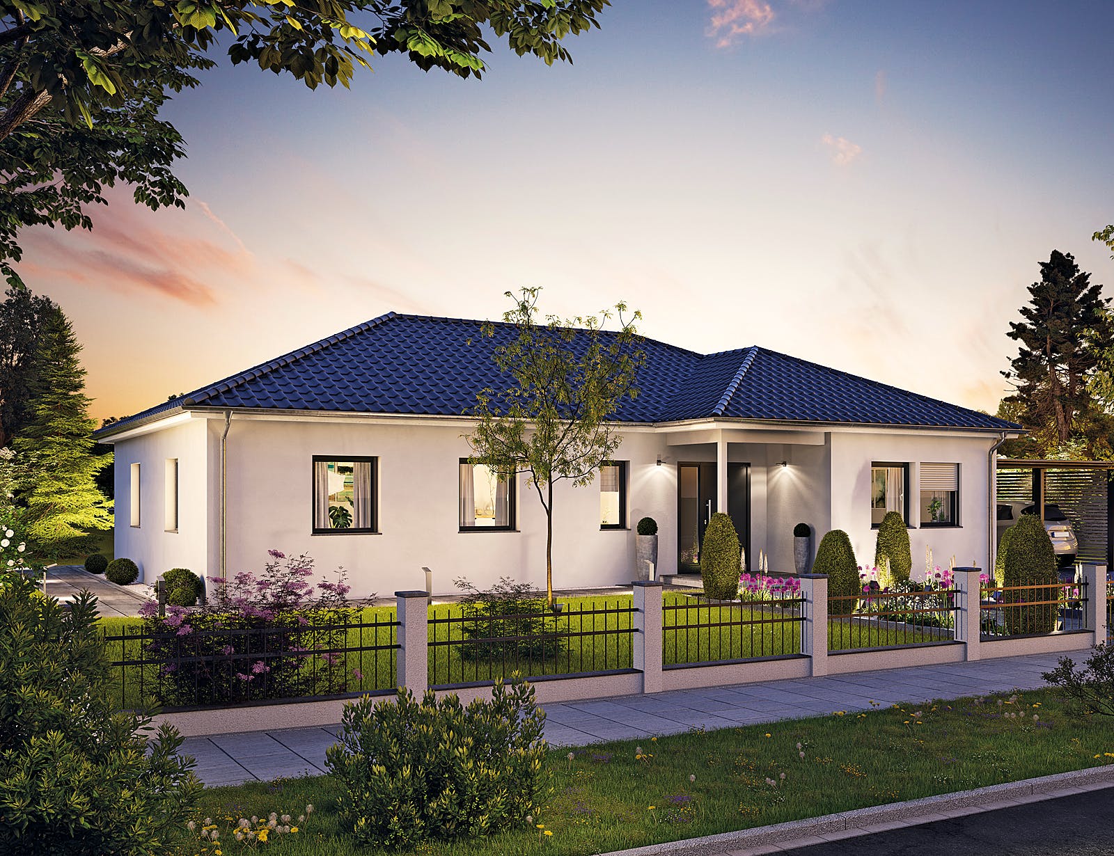 Fertighaus Bungalow 126 von Hanse Haus Schlüsselfertig ab 354989€, Bungalow Außenansicht 1